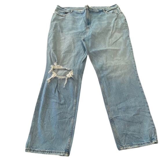Abercrombie & Fitch Curve Love The 90’s Straight Ultra High Rise Jeans Size 24 - Picture 7 of 7